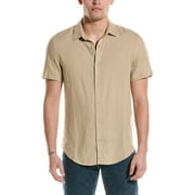 Onia mens Standard Linen-Blend Shirt, XL, Beige
